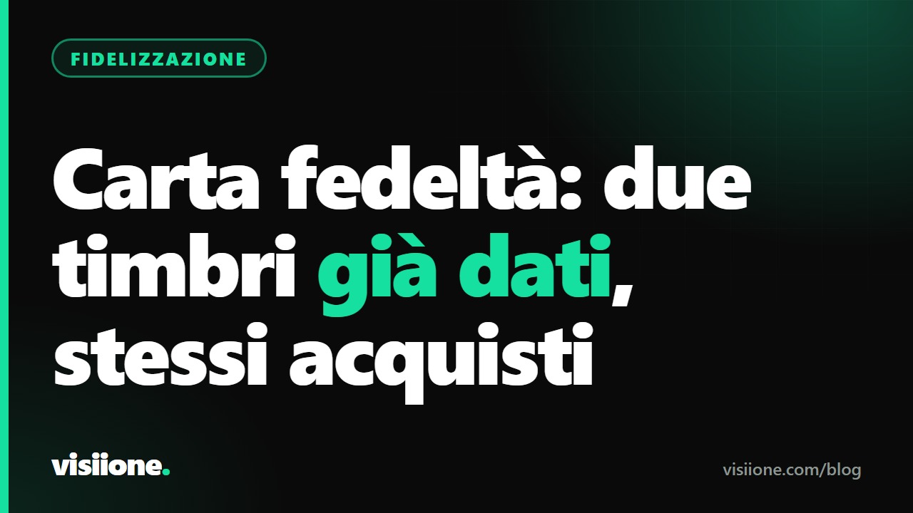 Due carte fedeltà a confronto: una vuota e una con due timbri già dati