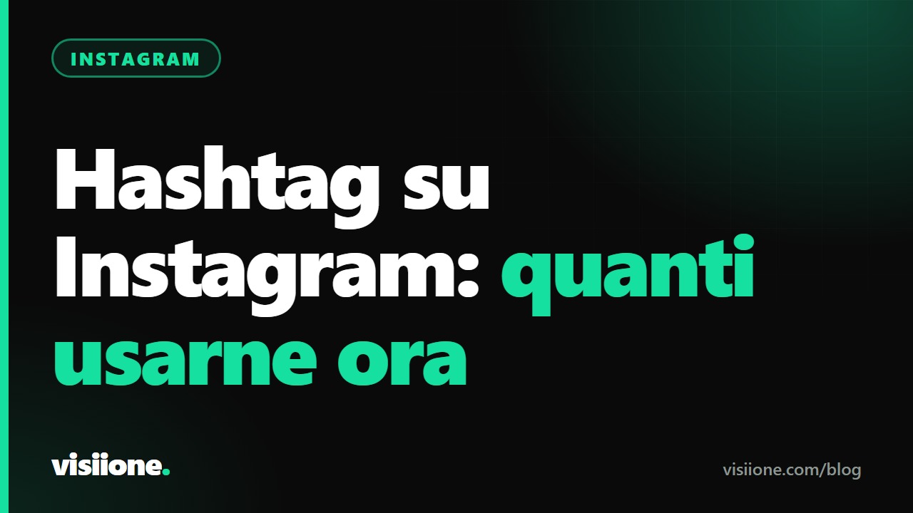 Didascalia Instagram con cinque hashtag scelti per un'attività locale