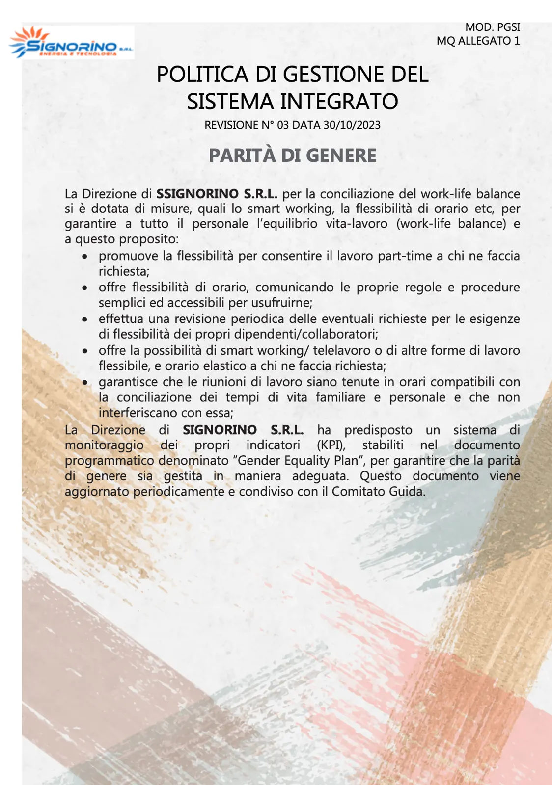 Politica aziendale: nuovo sistema di monitoraggio degli indicatori (KPI)