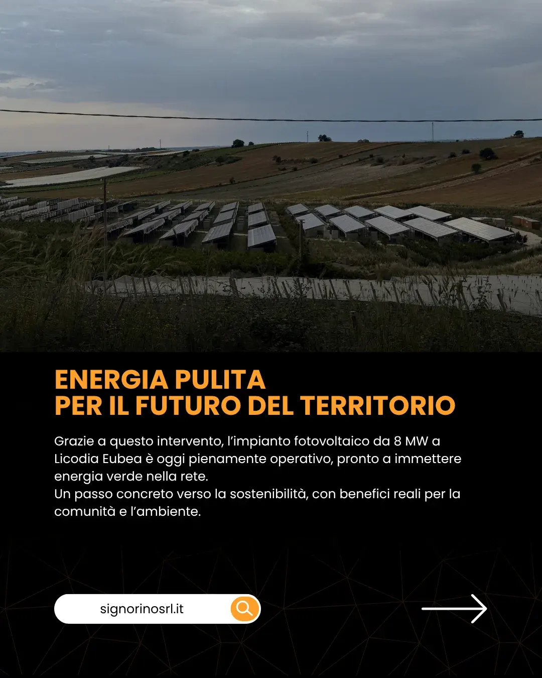 L’impianto fotovoltaico da 8 MW a Licodia Eubea