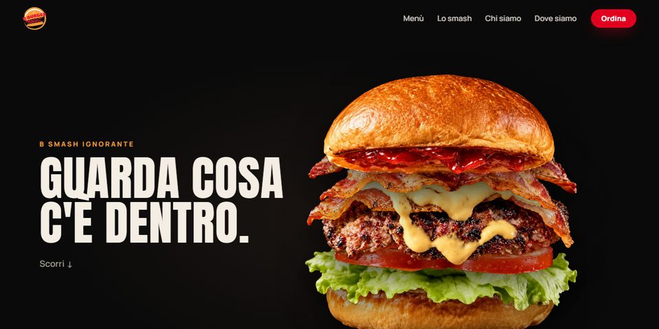 Sito di B Burger, hamburger smash