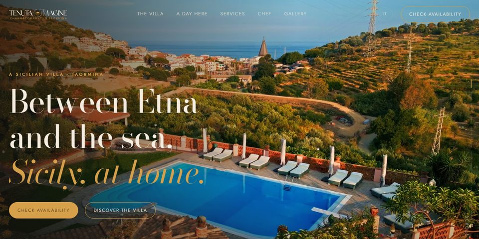 Sito di Tenuta Magine, villa a Taormina